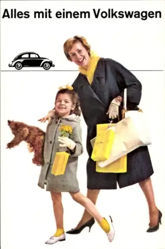 Ak Alles mit einem Volkswagen, Auto, Reklame