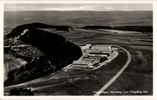 Ak Hornberg im Schwarzwald, Fliegerlager  Luftaufnahme, Landschaft, Flugzeug, Gaststätte