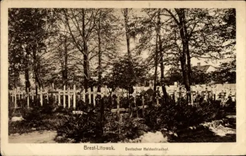 Ak Brest Litowsk Weißrussland, Deutscher Heldenfriedhof