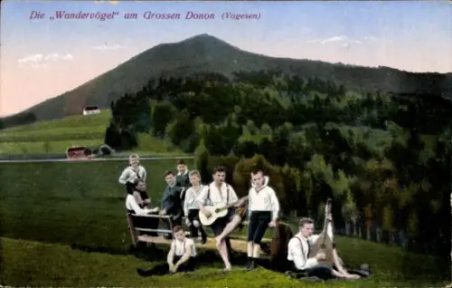 Ak Le Donon Hohe Donne Elsass Bas Rhin, Wandervögel