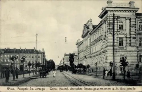 Ak Vilnius Wilna Wilno Litauen, Deutsches Generalgouvernement, Sankt-Georgstraße
