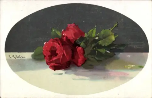 Künstler Ak Klein, Catharina, rote Rosen