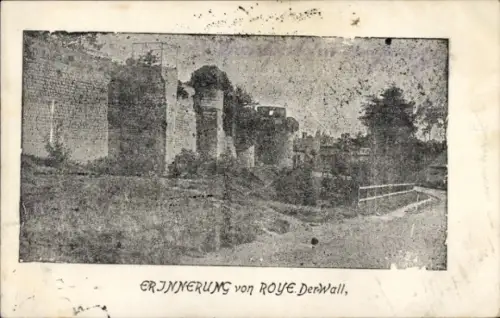Ak Roye Somme, Erinnerung von  Der Wall,  Ruinen