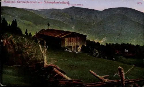 Ak Le Schnepfenried Soultzeren Sulzern Elsass Haut Rhin, Melkerei am Schnepfenriedkopf, Hohneck