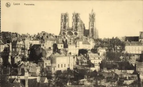 Ak Laon Aisne, Panorama von  Stadtansicht,  Gebäude