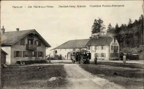 CPA Sainte Marie aux Mines Markirch Alsace Haut Rhin, Frontière Franco-Allemande