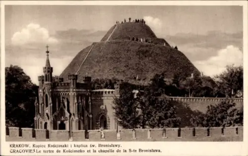 Ak Bielany Kraków Krakau Polen, Kopiec Kościuszki, Kapelle St. Bronisława, Krakau