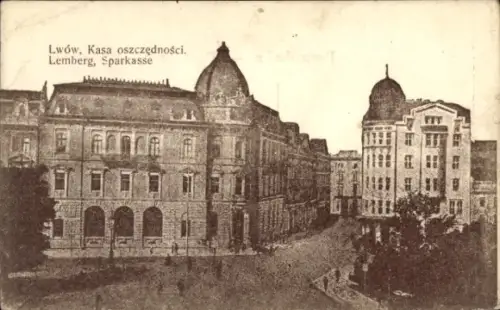 Ak Lwiw Lwów Lemberg Ukraine, Sparkasse