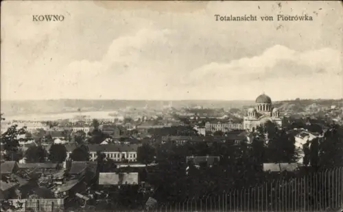 Ak Kaunas Kowno Kauen Litauen,  Totalansicht von Piotrówka, Landschaft,  Ansicht