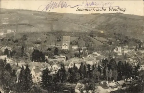 Ak Weidling Klosterneuburg in Niederösterreich, Landschaftsaufnahme,  Sommerfrische, Häuser, Bäum