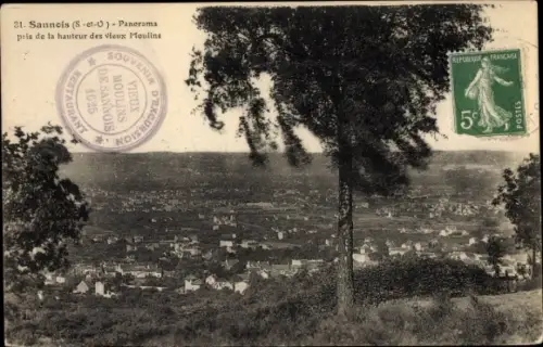 Ak Sannois Val d’Oise, Vue prise des Vieux Moulins