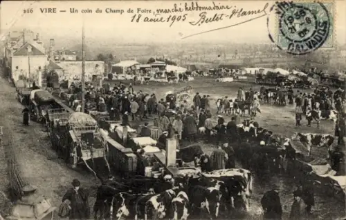 CPA Vire Calvados, Champ de Foire