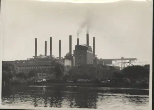 Original Foto Berlin Lichtenberg, Blick zum Kraftwerk Klingenberg, um 1945/46