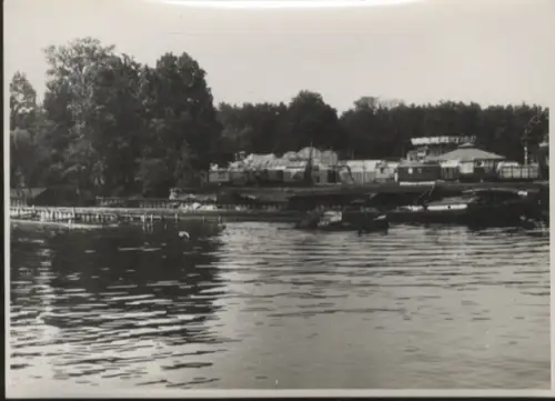Original Foto Berlin Treptow, Vergnügungspark, vom Wasser aus gesehen, um 1948