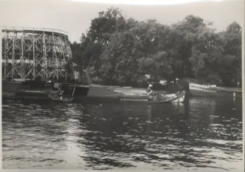 Original Foto Berlin Treptow, Vergnügungspark, vom Wasser aus gesehen, um 1948