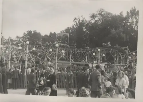 Original Foto Berlin Treptow, Vergnügungspark, Achterbahn, um 1948
