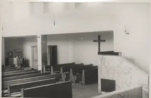 Original Foto Berlin Schmargendorf, Salvatorkirche, Innenansicht, um 1948