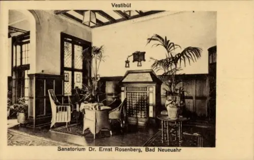 Ak Bad Neuenahr, Sanatorium Dr. Ernst Rosenberg, Vestibül
