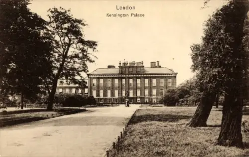 Ak Kensington London England, Kensington Palace,  Bäume, Weg