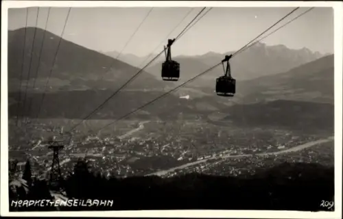 Ak Innsbruck Tirol, Patscherkofel, Kaiser Franz Josef Schutzhaus, Nordkettenbahn, Seilbahnkabinen