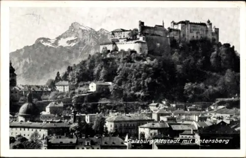 Ak Salzburg in Österreich, Salzburg Altstadt, Untersberg, Berge, Stadtansicht