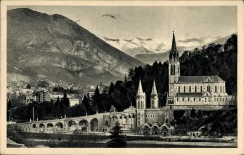 Ak Lourdes Hautes Pyrénées, Basilika Pic du Jer