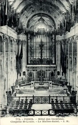 Ak Paris VII, Hôtel des Invalides, Sankt Louis-Kapelle, Der Hochaltar
