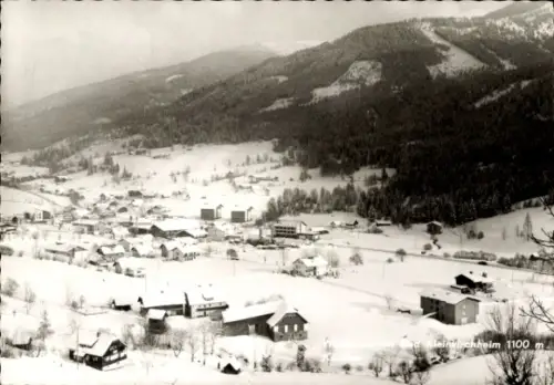 Ak Bad Kleinkirchheim Kärnten, Schneebedeckte Landschaft,  1100 m, Winteransicht