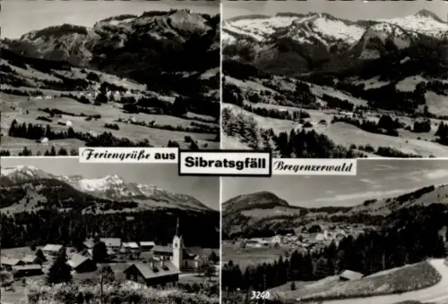 Ak Sibratsgfäll in Vorarlberg, Feriengrüße aus  Bregenzerwald, Berge, Landschaft