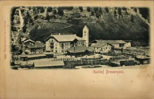 Ak Brenner Tirol Österreich, Gasthof Brennerpost