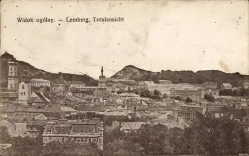 Ak Lwiw Lwów Lemberg Ukraine, Gesamtansicht