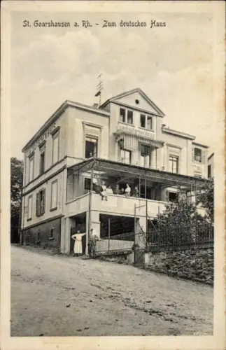 Ak St. Goarshausen am Rhein,  Zum deutschen Haus,  