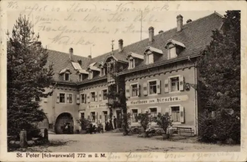 Ak St. Peter Schwarzwald, Hotel, Pension und Gasthaus Zum Hirschen