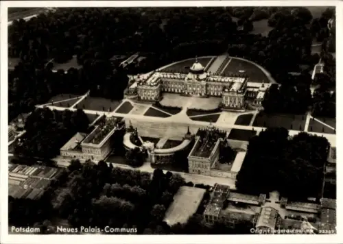 Ak Potsdam, Luftaufnahme des Neuen Palais