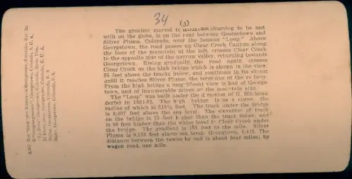 Stereo Foto Georgetown Colorado USA, Loop