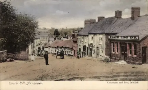Ak Axminster Devon England, Castle Hill, Black Lion Inn