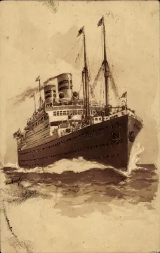 Künstler Ak Bohrdt, Hans, Dampfer Cleveland, United American Lines, Harriman Line
