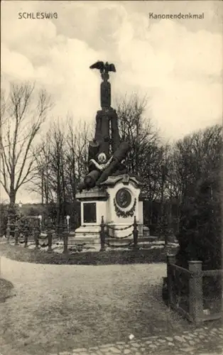 Ak Schleswig an der Schlei, Kanonendenkmal