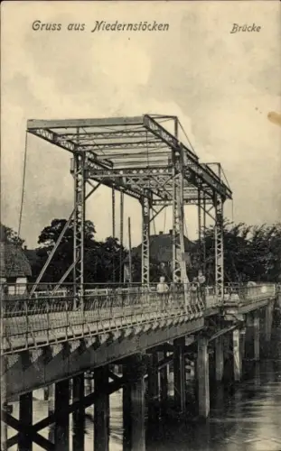Ak Niedernstöcken Neustadt am Rübenberge, Brücke