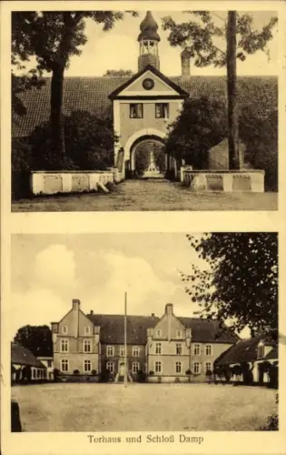 Ak Damp in Schleswig Holstein, Torhaus, Schloss, Gutshaus
