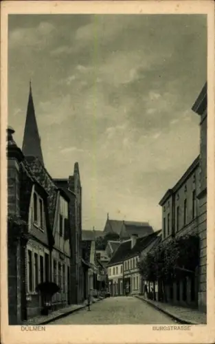 Ak Dülmen im Münsterland Westfalen, Burgstraße