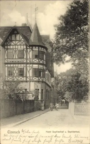 Ak Lutherstadt Eisenach in Thüringen, Hotel Sophienhof und Sophienbad