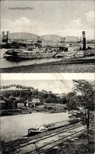 Ak Lauenburg an der Elbe, Teilansichten, Brücke