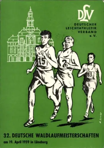 Ak Lüneburg in Niedersachsen, 32. Deutsche Waldlaufmeisterschaften 1959