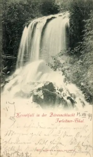 Ak Kaprun in Salzburg, Kesselfall in der Bärenschlucht, Ferleitner Tal