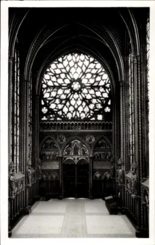 Ak Paris I Ile de la Cité, La Conciergerie, Sainte Chapelle, hohe Kapelle, Blick vom Chor, gotisc