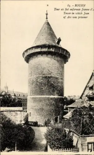 Ak Rouen Seine Maritime, Runder Turm, Jeanne d'Arc,   