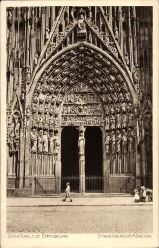 Ak Strasbourg Straßburg Elsass Bas Rhin, Münster