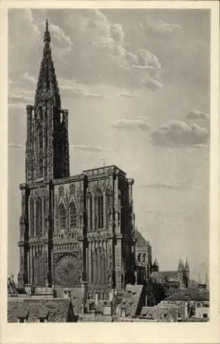 Ak Strasbourg Straßburg Elsass Bas Rhin, Münster