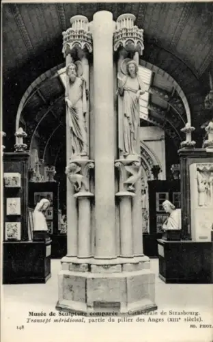 Ak Strasbourg Straßburg Elsass Bas Rhin, Musée de Sculpture comparée, Kathedrale von Straßburg, S